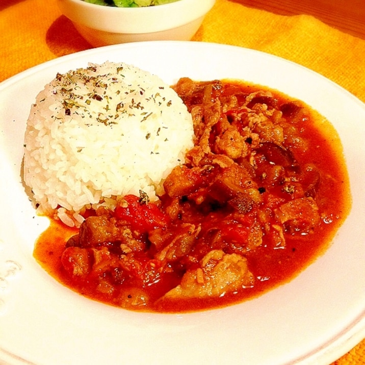 豚肉となすのトマト煮込み